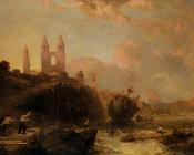 大卫 罗伯茨 : Ruins Of St Andrews Cathedral And Church Of St Regulus Fife Scotland